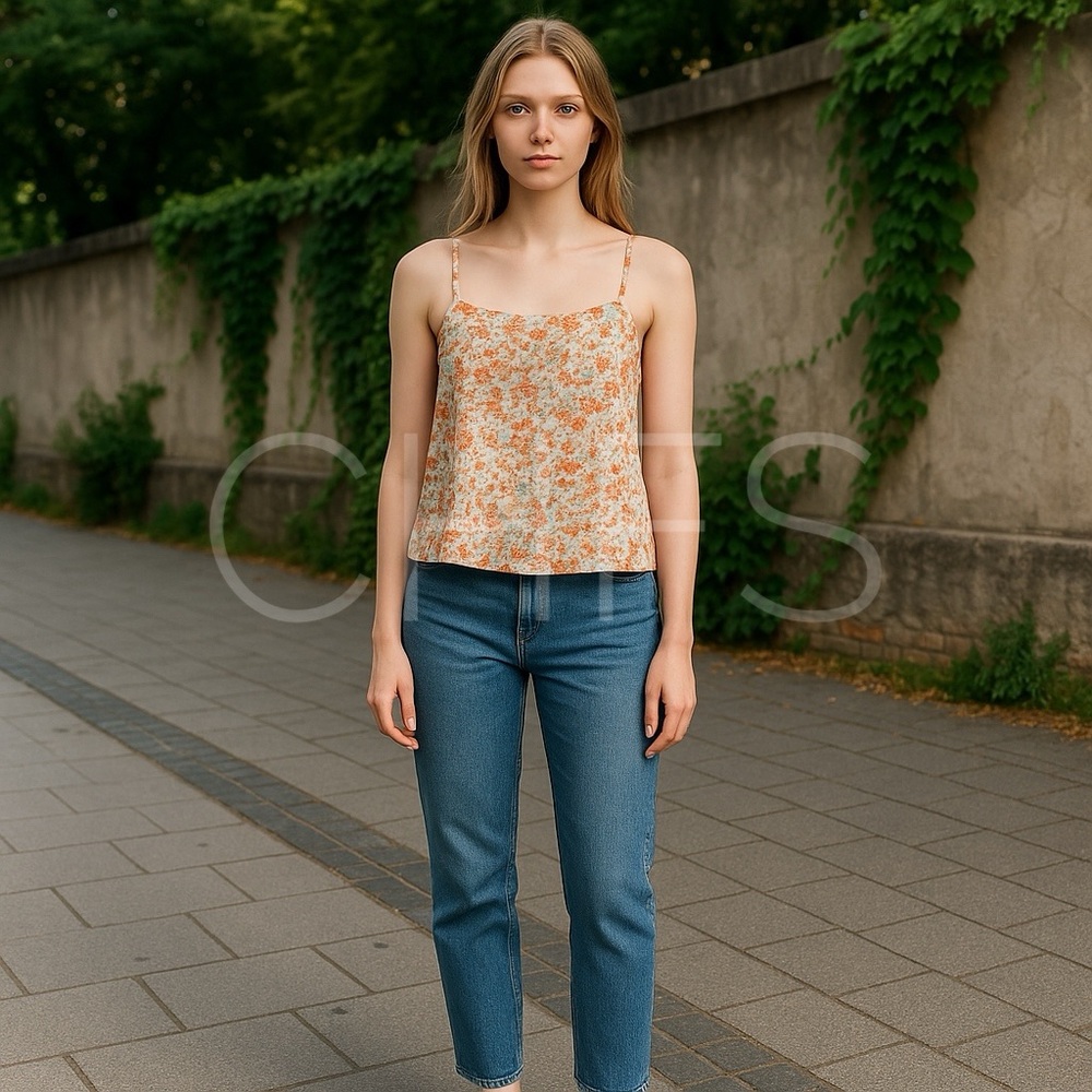 BISHOP & YOUNG Ditsy Floral Print Camisole Small NWT